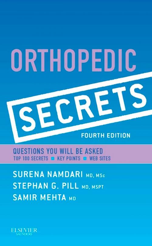 Cover of the book Orthopedic Secrets E-Book by Surena Namdari, MD, MSc, Stephan Pill, MD, MSPT, Samir Mehta, MD, Elsevier Health Sciences