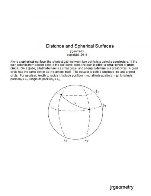 Cover of the book Distance and Spherical Surfaces by jrgeometry, Lulu.com