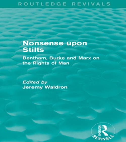 Cover of the book Nonsense upon Stilts (Routledge Revivals) by Jeremy Waldron, Taylor and Francis