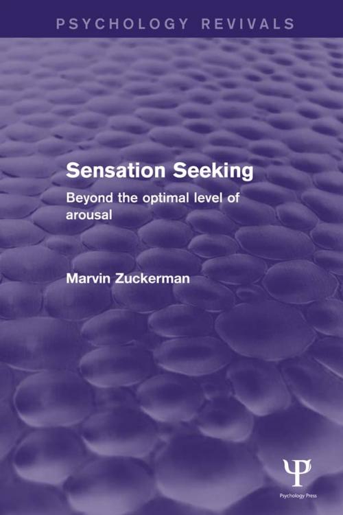 Cover of the book Sensation Seeking (Psychology Revivals) by Marvin Zuckerman, Taylor and Francis