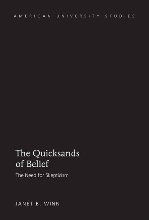 Cover of the book The Quicksands of Belief by Janet Winn Boehm, Peter Lang