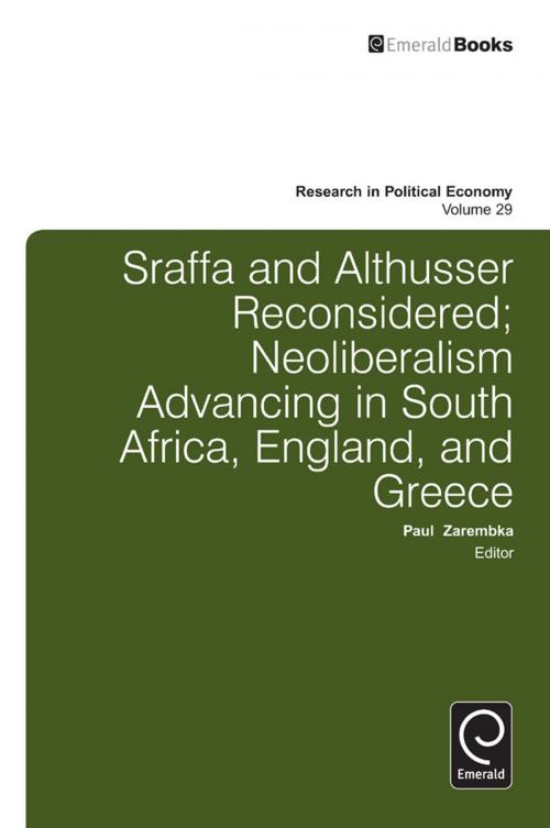 Cover of the book Sraffa and Althusser Reconsidered by , Emerald Group Publishing Limited