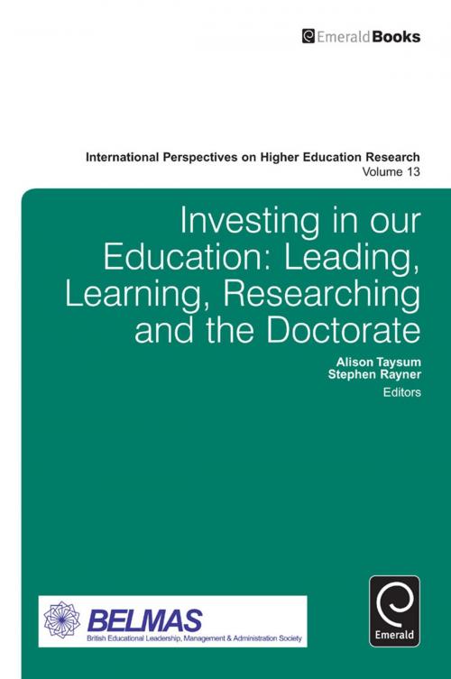 Cover of the book Investing in our Education by , Emerald Group Publishing Limited