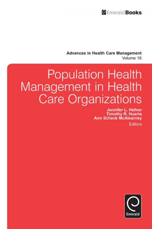 Cover of the book Population Health Management in Health Care Organizations by , Emerald Group Publishing Limited