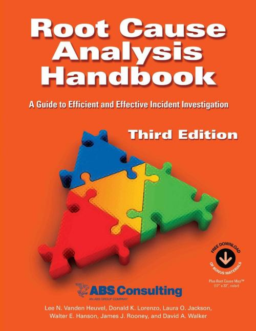 Cover of the book Root Cause Analysis Handbook by ABS Consulting, Lee N. Vanden Heuvel, Donald K. Lorenzo, Laura O. Jackson, Walter E. Hanson, James J. Rooney, David A. Walker, Rothstein Publishing