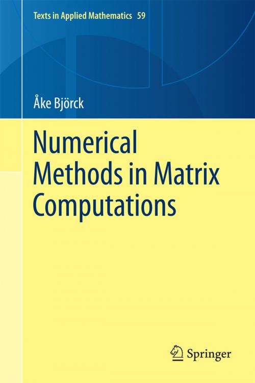 Cover of the book Numerical Methods in Matrix Computations by Åke Björck, Springer International Publishing