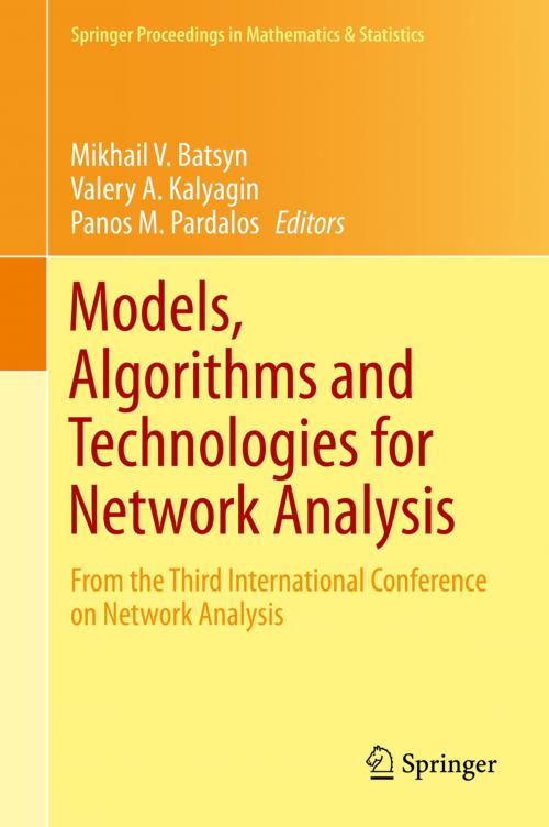 Cover of the book Models, Algorithms and Technologies for Network Analysis by , Springer International Publishing