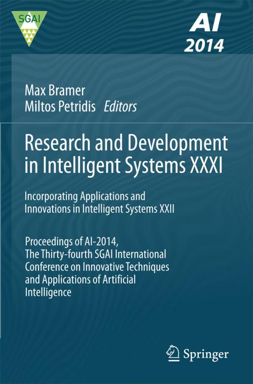 Cover of the book Research and Development in Intelligent Systems XXXI by , Springer International Publishing