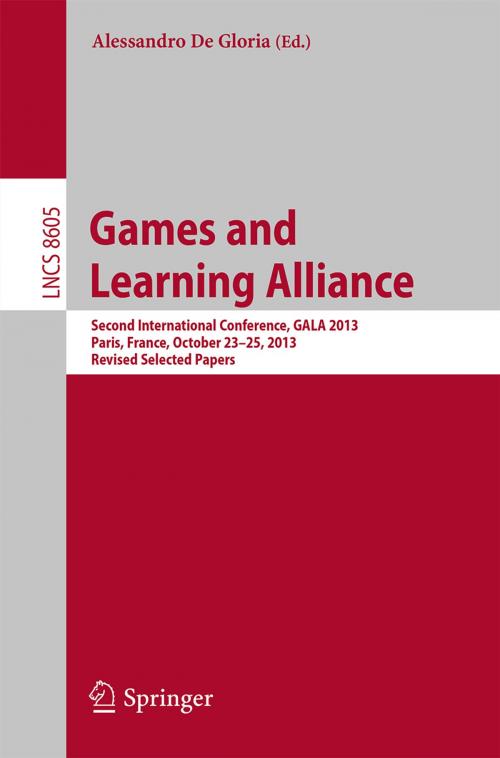 Cover of the book Games and Learning Alliance by , Springer International Publishing