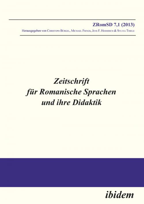 Cover of the book Zeitschrift für Romanische Sprachen und ihre Didaktik by , ibidem