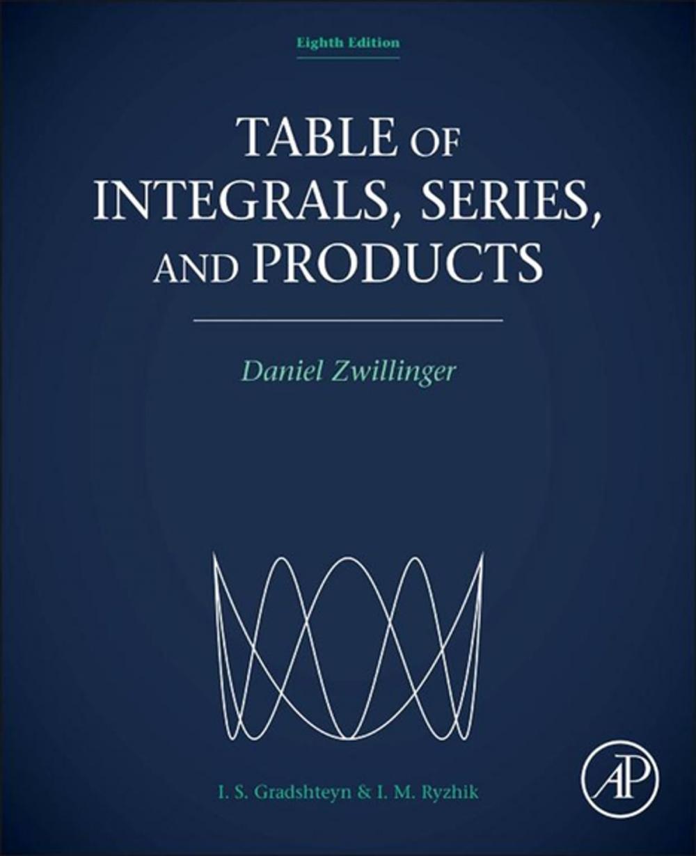Big bigCover of Table of Integrals, Series, and Products