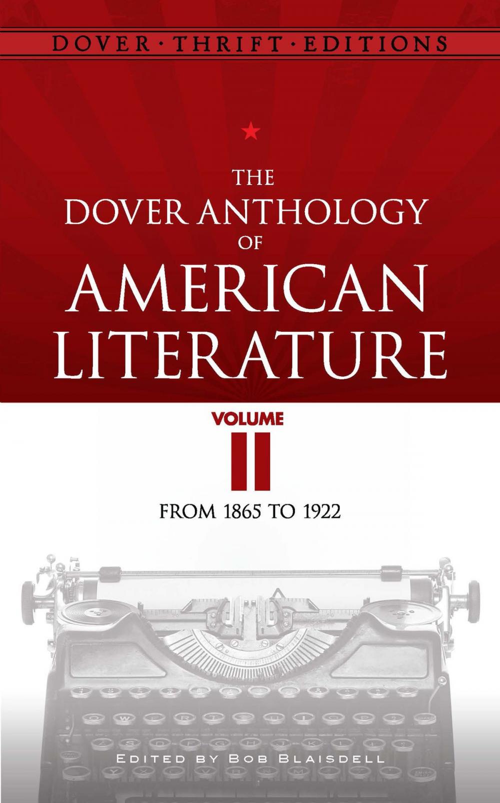 Big bigCover of The Dover Anthology of American Literature, Volume II