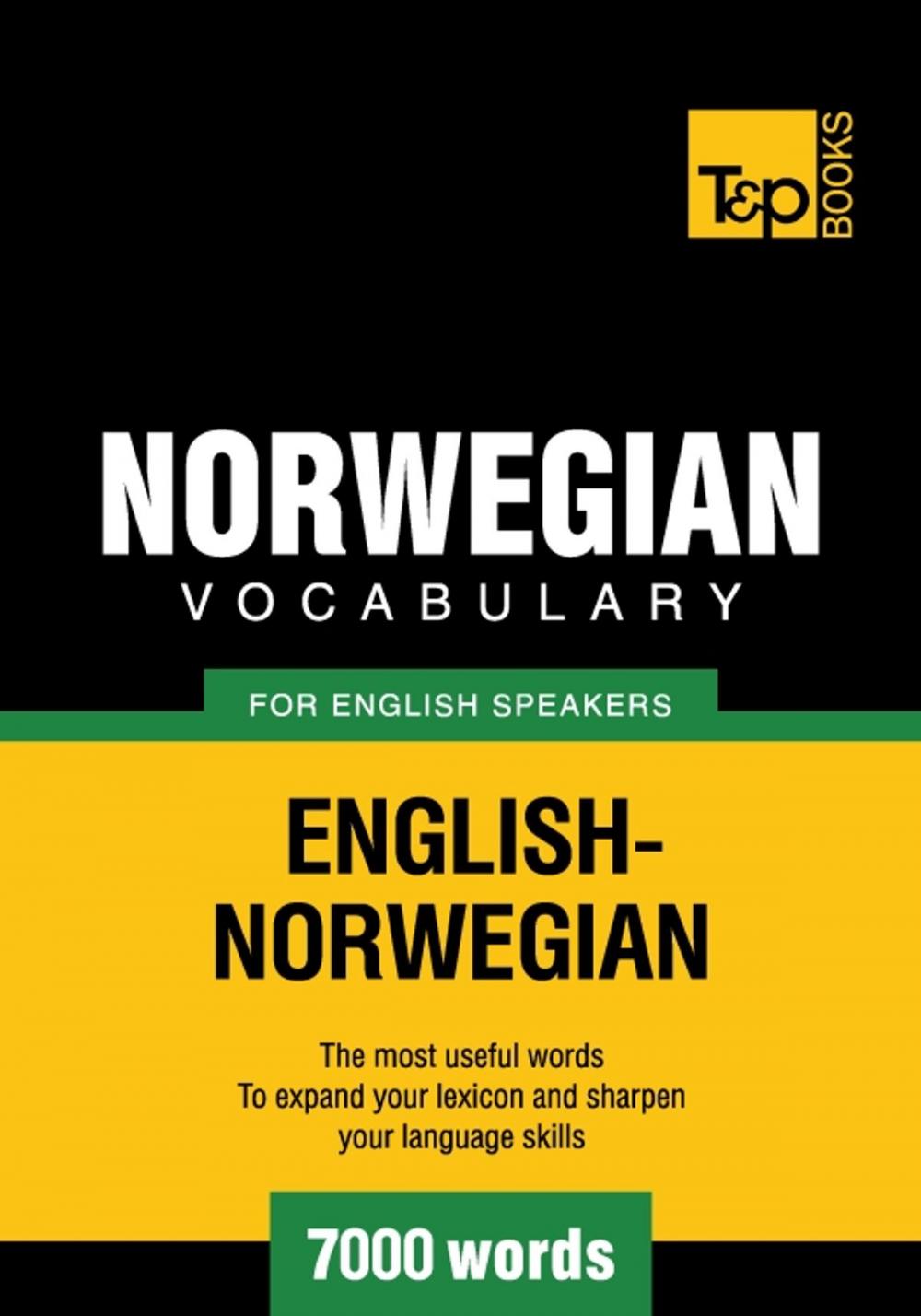 Big bigCover of Norwegian vocabulary for English speakers - 7000 words