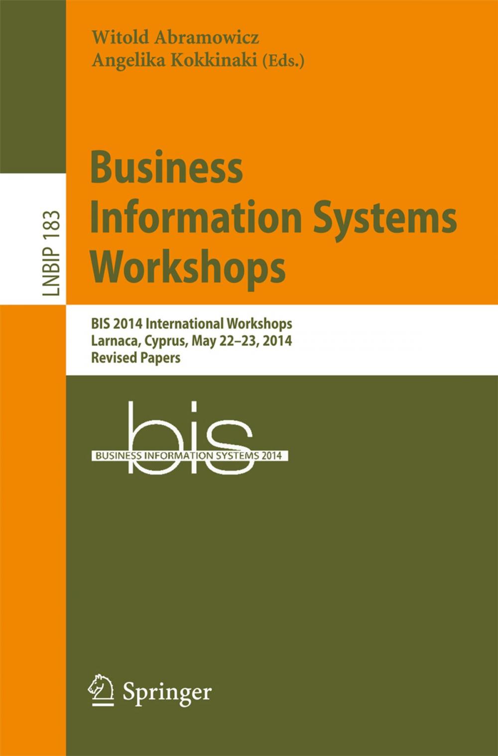 Big bigCover of Business Information Systems Workshops