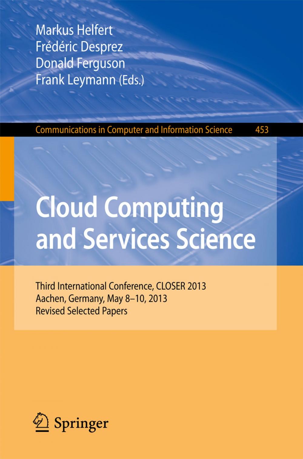 Big bigCover of Cloud Computing and Services Science