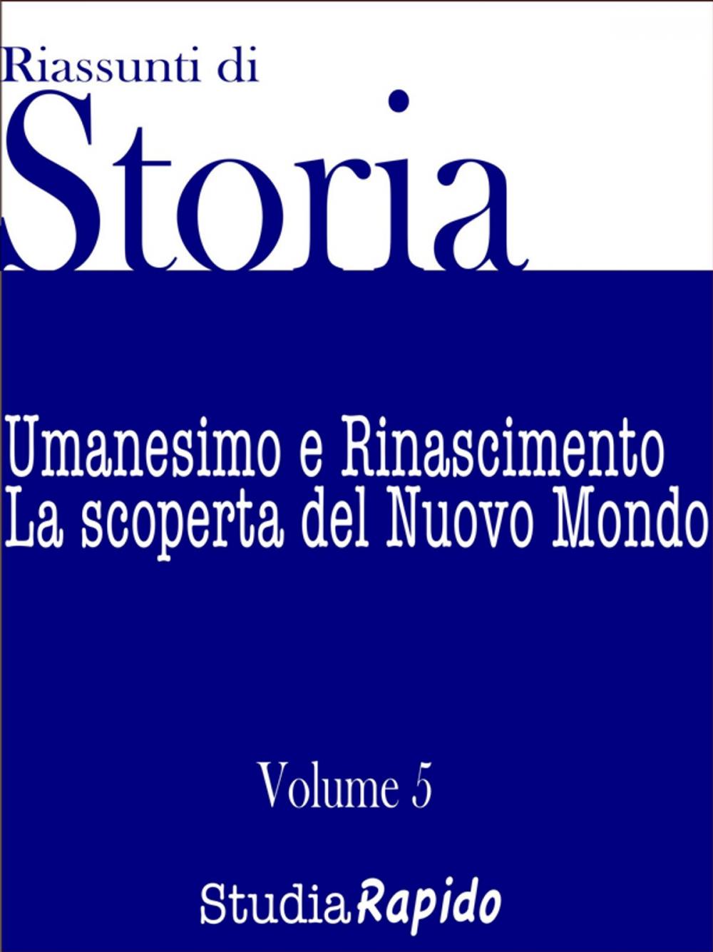 Big bigCover of Riassunti di Storia - Volume 5