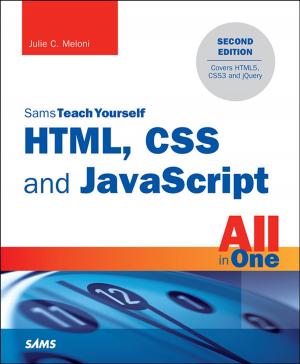 Book cover of HTML, CSS and JavaScript All in One, Sams Teach Yourself