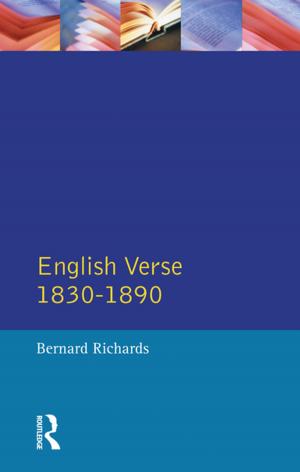 Book cover of English Verse 1830 - 1890