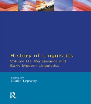 Cover of History of Linguistics Vol III