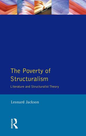 Cover of the book The Poverty of Structuralism by Aleksandra Novakovic