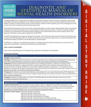 Book cover of Diagnostic and Statistical Manual of Mental Health Disorders
