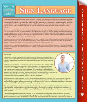 Cover of the book Sign Language by Speedy Publishing LLC