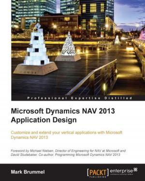 Cover of the book Microsoft Dynamics NAV 2013 Application Design by Thomas Finnegan