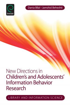 Cover of the book New Directions in Children's and Adolescents' Information Behavior Research by Amanda Watkins, Cor J. W. Meijer