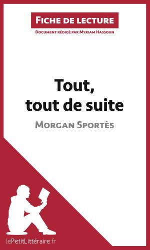 Cover of the book Tout, tout de suite de Morgan Sportès (Fiche de lecture) by Marine Everard, lePetitLittéraire.fr
