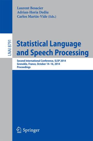 Cover of the book Statistical Language and Speech Processing by Stephen Sharot