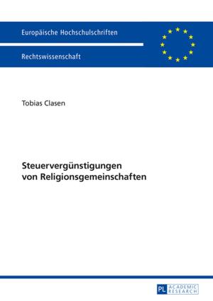 Cover of the book Steuerverguenstigungen von Religionsgemeinschaften by Masako Nasu