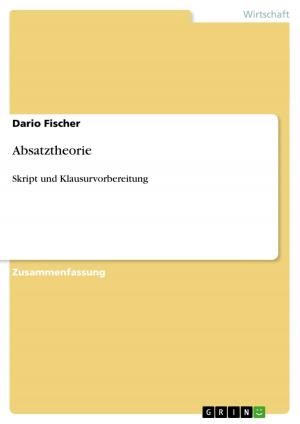 Cover of the book Absatztheorie by Mark-Oliver Scholz