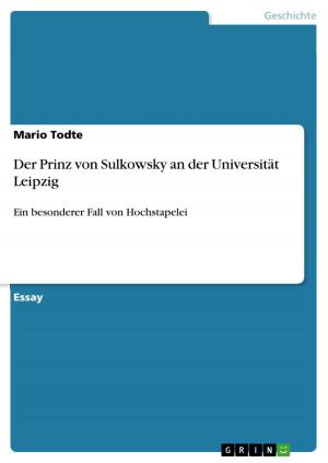 Cover of the book Der Prinz von Sulkowsky an der Universität Leipzig by Doreen Gleissner