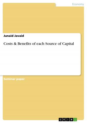 Book cover of Costs & Benefits of each Source of Capital