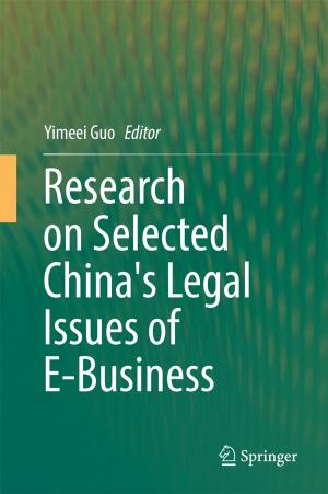 Cover of the book Research on Selected China's Legal Issues of E-Business by Friedrich Breyer