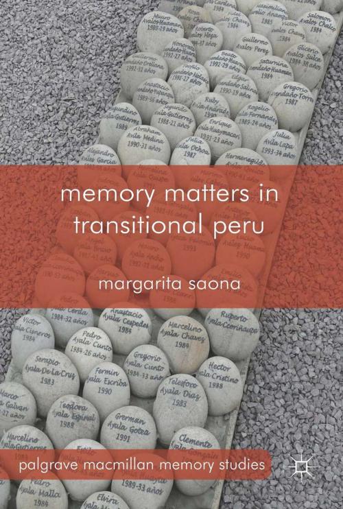 Cover of the book Memory Matters in Transitional Peru by M. Saona, Palgrave Macmillan UK