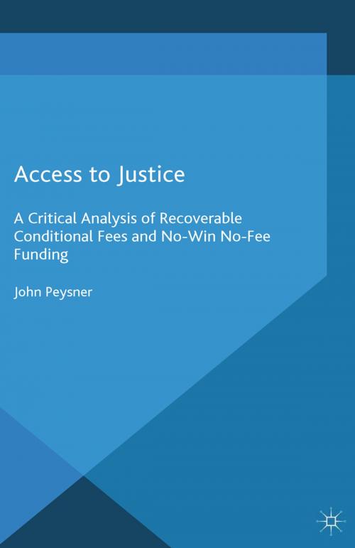 Cover of the book Access to Justice by J. Peysner, Palgrave Macmillan UK