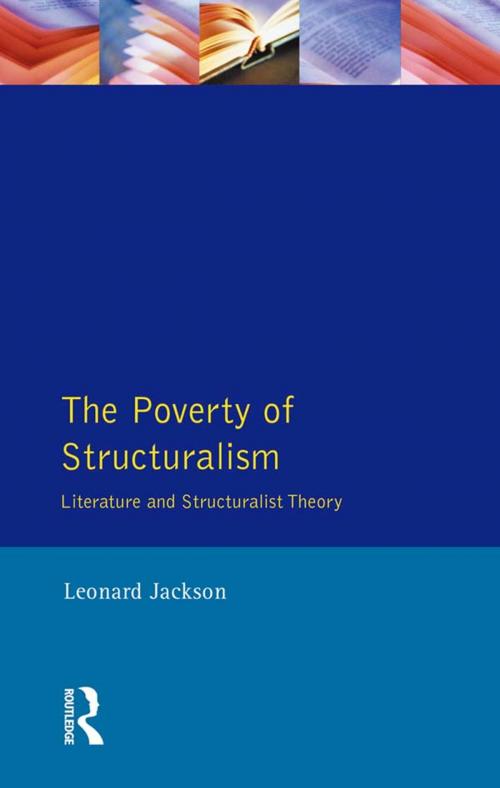Cover of the book The Poverty of Structuralism by Leonard Jackson, Taylor and Francis