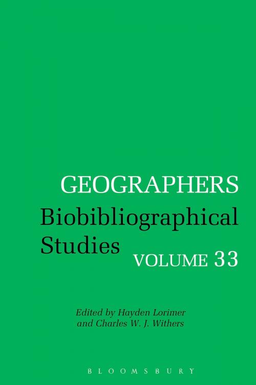 Cover of the book Geographers by Dr Hayden Lorimer, Bloomsbury Publishing
