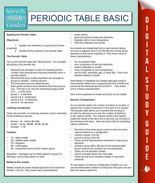 Cover of the book Periodic Table Basic by Speedy Publishing, Speedy Publishing LLC