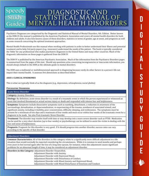 Cover of the book Diagnostic and Statistical Manual of Mental Health Disorders by Speedy Publishing, Speedy Publishing LLC