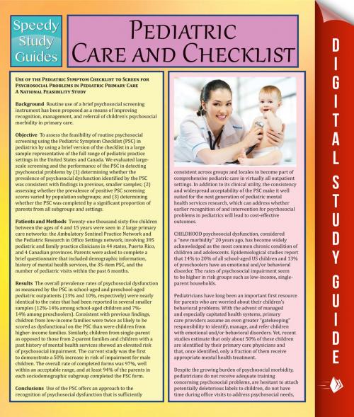 Cover of the book Pediatric Care and Checklist by Speedy Publishing, Speedy Publishing LLC