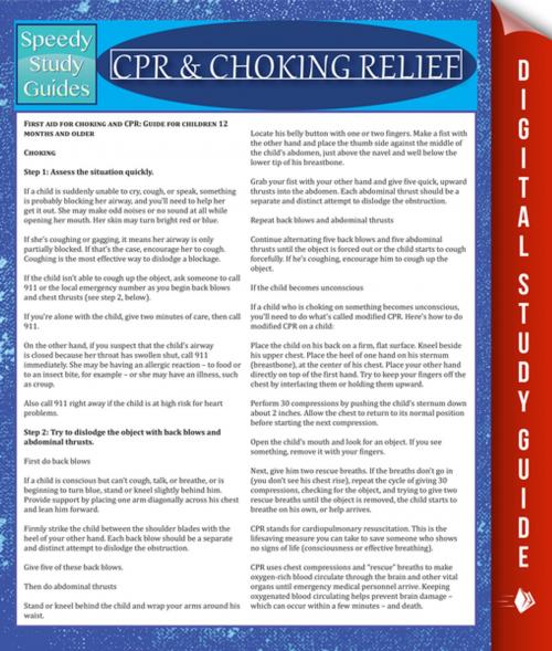 Cover of the book CPR & Choking Relief by Speedy Publishing, Speedy Publishing LLC
