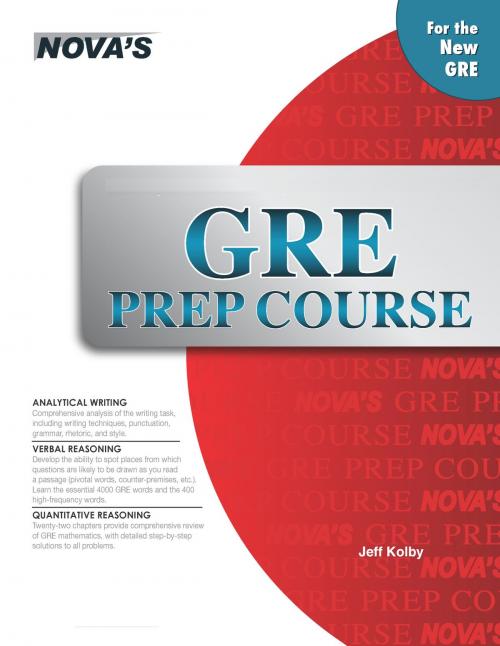 Cover of the book GRE Prep Course by Jeff Kolby, Nova Press