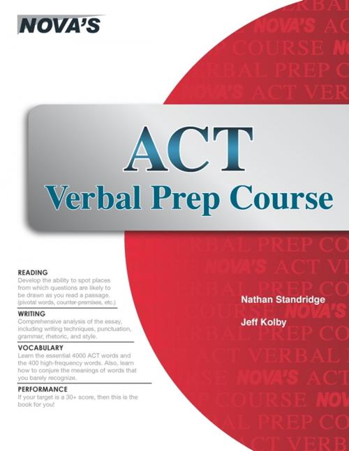 Cover of the book ACT Verbal Prep Course by Jeff Kolby, Nova Press