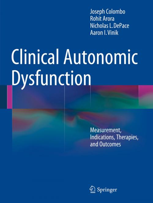 Cover of the book Clinical Autonomic Dysfunction by Joseph Colombo, Rohit Arora, Nicholas L. DePace, Aaron I. Vinik, Springer International Publishing