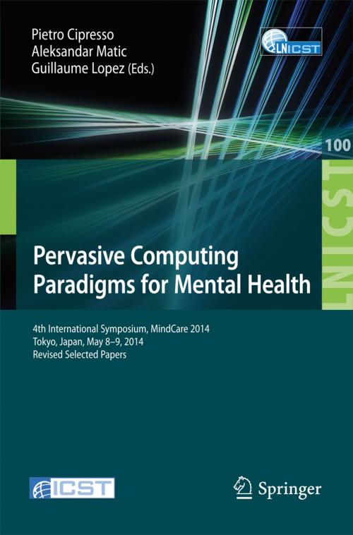 Cover of the book Pervasive Computing Paradigms for Mental Health by , Springer International Publishing