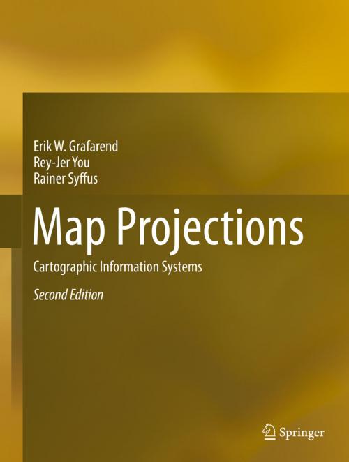 Cover of the book Map Projections by Erik W. Grafarend, Rey-Jer You, Rainer Syffus, Springer Berlin Heidelberg