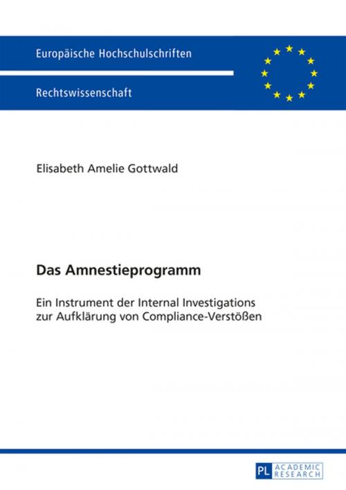 Cover of the book Das Amnestieprogramm by Elisabeth Gottwald, Peter Lang