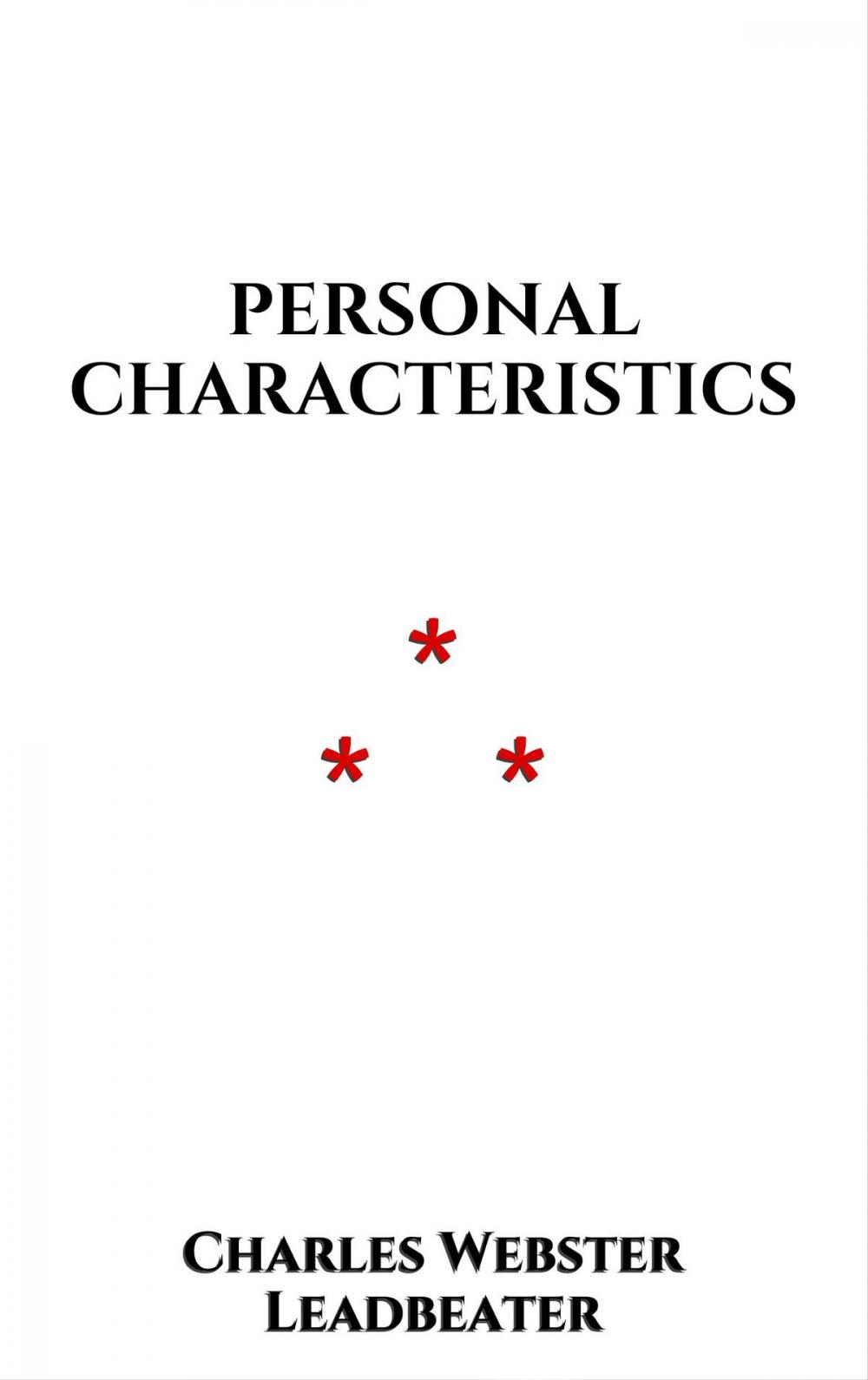 Big bigCover of Personal Characteristics